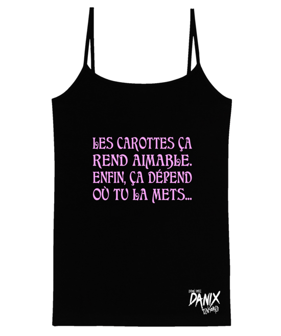 Débardeur Femme Les carottes ça rend aimable ... [DANIX CENSORED]